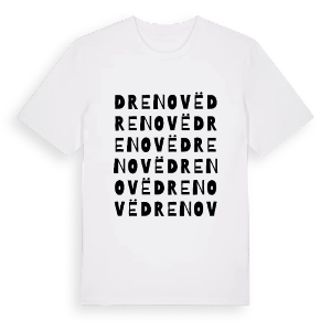 Drenovë ordlek t-shirt – ekologisk bomull t-shirt från Pinshirt