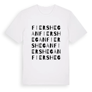 Fier Shegan ordlek t-shirt – ekologisk bomull t-shirt från Pinshirt