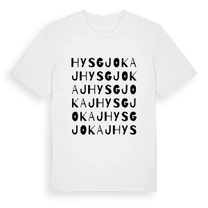 Hysgjokaj ordlek t-shirt – ekologisk bomull t-shirt från Pinshirt