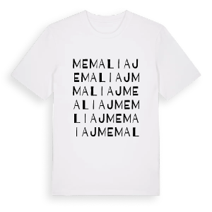 Memaliaj ordlek t-shirt – ekologisk bomull t-shirt från Pinshirt