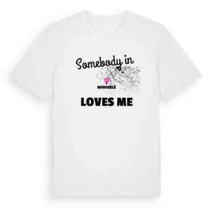 Någon i Novoselë älskar mig t-shirt – ekologisk bomull t-shirt från Pinshirt