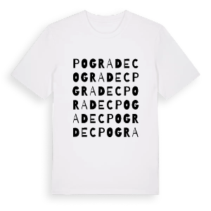 Pogradec ordlek t-shirt – ekologisk bomull t-shirt från Pinshirt
