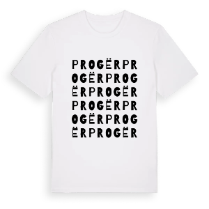 Progër ordlek t-shirt – ekologisk bomull t-shirt från Pinshirt