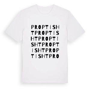 Proptisht ordlek t-shirt – ekologisk bomull t-shirt från Pinshirt