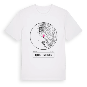 Qarku i Vlorës t-shirt – ekologisk bomull t-shirt från Pinshirt