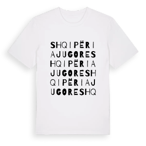 Shqipëria Jugore ordlek t-shirt – ekologisk bomull t-shirt från Pinshirt