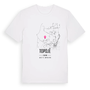 Topojë karta t-shirt – ekologisk bomull t-shirt från Pinshirt