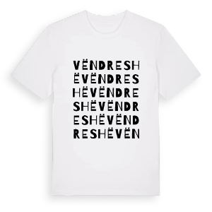 Vëndreshë ordlek t-shirt – ekologisk bomull t-shirt från Pinshirt