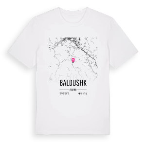Baldushk karta t-shirt – ekologisk bomull t-shirt från Pinshirt