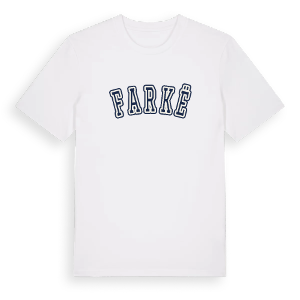 Farkë college t-shirt – ekologisk bomull t-shirt från Pinshirt