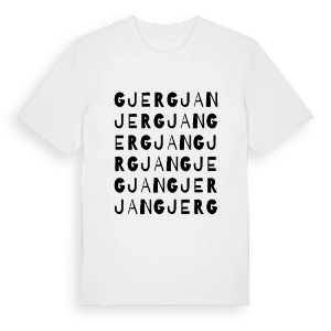 Gjergjan ordlek t-shirt – ekologisk bomull t-shirt från Pinshirt