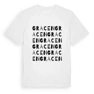 Gracen ordlek t-shirt – ekologisk bomull t-shirt från Pinshirt