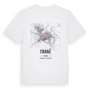 Tiranë karta t-shirt – ekologisk bomull t-shirt från Pinshirt