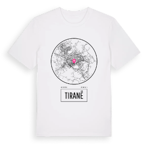 Tiranë t-shirt – ekologisk bomull t-shirt från Pinshirt