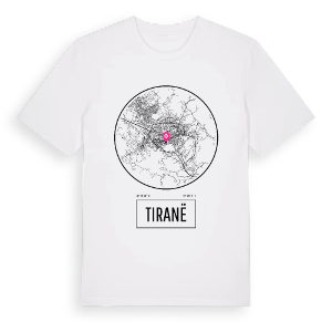 Tiranë t-shirt – ekologisk bomull t-shirt från Pinshirt