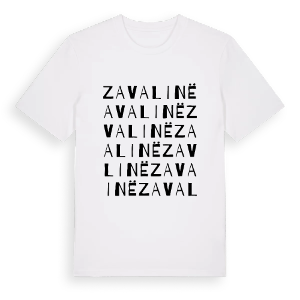 Zavalinë ordlek t-shirt – ekologisk bomull t-shirt från Pinshirt