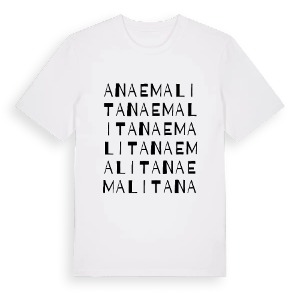 Ana e Malit ordlek t-shirt – ekologisk bomull t-shirt från Pinshirt
