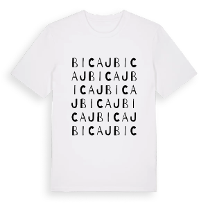 Bicaj ordlek t-shirt – ekologisk bomull t-shirt från Pinshirt