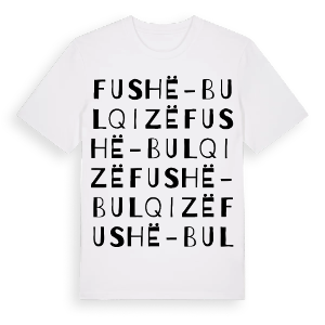 Fushë-Bulqizë ordlek t-shirt – ekologisk bomull t-shirt från Pinshirt