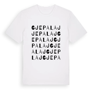 Gjepalaj ordlek t-shirt – ekologisk bomull t-shirt från Pinshirt