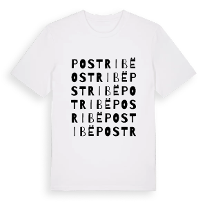 Postribë ordlek t-shirt – ekologisk bomull t-shirt från Pinshirt