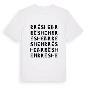 Rrëshen ordlek t-shirt – ekologisk bomull t-shirt från Pinshirt