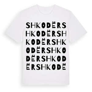 Shkodër ordlek t-shirt – ekologisk bomull t-shirt från Pinshirt