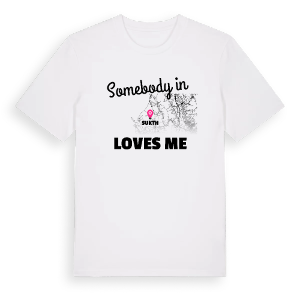 Någon i Sukth älskar mig t-shirt – ekologisk bomull t-shirt från Pinshirt