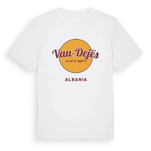 Vau-Dejës cirkel t-shirt – ekologisk bomull t-shirt från Pinshirt