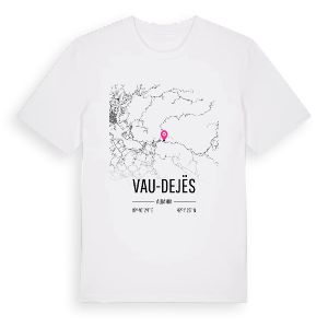 Vau-Dejës karta t-shirt – ekologisk bomull t-shirt från Pinshirt