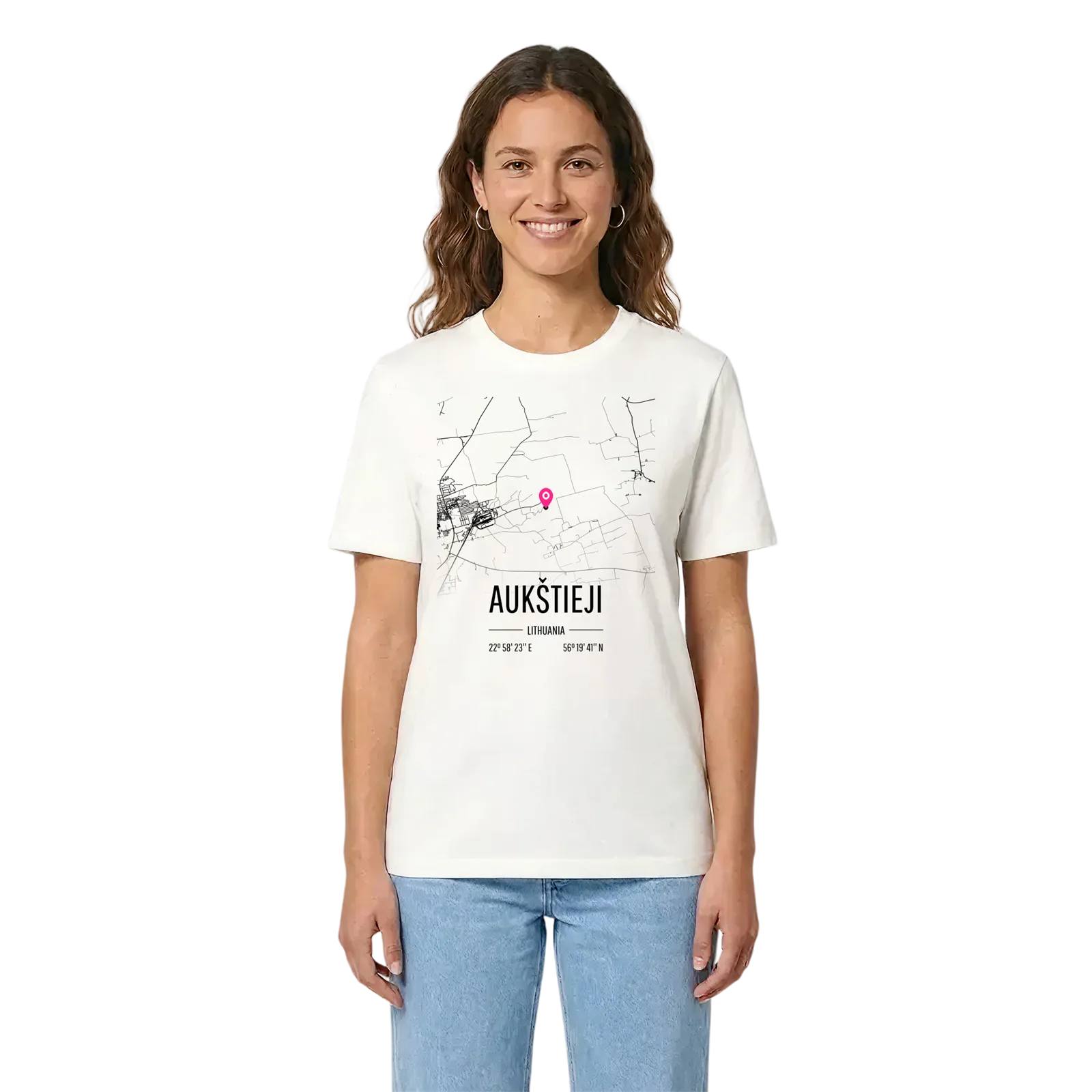 Aukštieji karta t-shirt – White, i miljö