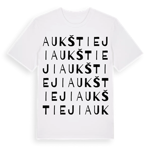 Aukštieji ordlek t-shirt – ekologisk bomull t-shirt från Pinshirt