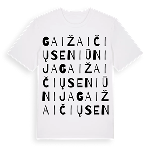 Gaižaičių seniūnija ordlek t-shirt – ekologisk bomull t-shirt från Pinshirt