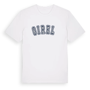 Girelė college t-shirt – ekologisk bomull t-shirt från Pinshirt