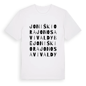 Joniškio rajono savivaldybė ordlek t-shirt – ekologisk bomull t-shirt från Pinshirt