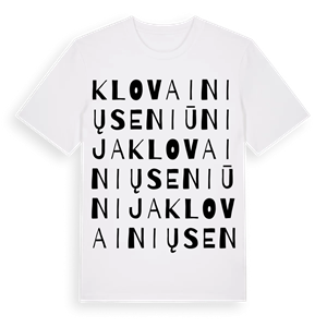 Klovainių seniūnija ordlek t-shirt – ekologisk bomull t-shirt från Pinshirt