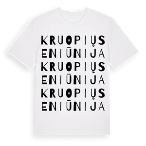 Kruopių seniūnija ordlek t-shirt – ekologisk bomull t-shirt från Pinshirt