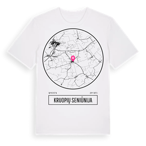 Kruopių seniūnija t-shirt – ekologisk bomull t-shirt från Pinshirt