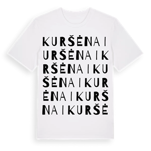 Kuršėnai ordlek t-shirt – ekologisk bomull t-shirt från Pinshirt