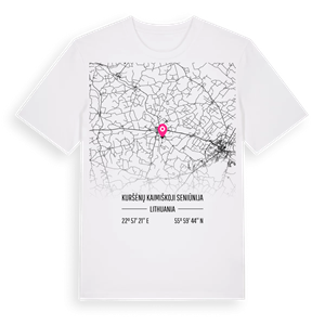 Kuršėnų kaimiškoji seniūnija karta t-shirt – ekologisk bomull t-shirt från Pinshirt