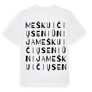 Meškuičių seniūnija ordlek t-shirt – ekologisk bomull t-shirt från Pinshirt