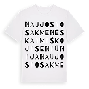 Naujosios Akmenės kaimiškoji seniūnija ordlek t-shirt – ekologisk bomull t-shirt från Pinshirt