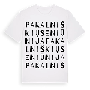 Pakalniškių seniūnija ordlek t-shirt – ekologisk bomull t-shirt från Pinshirt