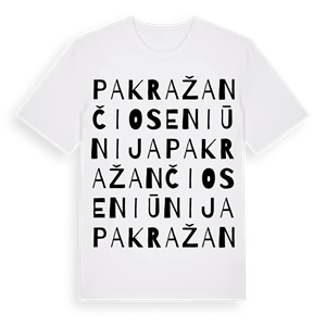 Pakražančio seniūnija ordlek t-shirt – ekologisk bomull t-shirt från Pinshirt