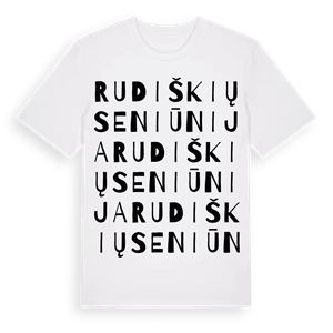 Rudiškių seniūnija ordlek t-shirt – ekologisk bomull t-shirt från Pinshirt