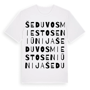 Šeduvos miesto seniūnija ordlek t-shirt – ekologisk bomull t-shirt från Pinshirt