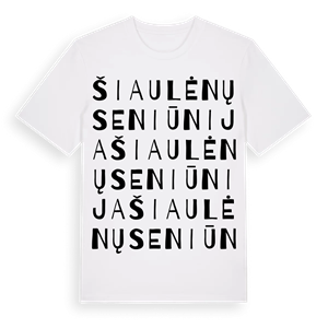 Šiaulėnų seniūnija ordlek t-shirt – ekologisk bomull t-shirt från Pinshirt