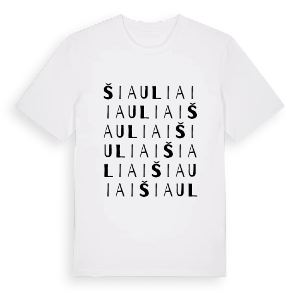 Šiauliai ordlek t-shirt – ekologisk bomull t-shirt från Pinshirt