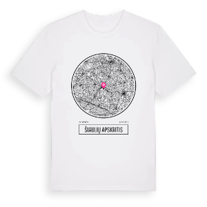 Šiaulių apskritis t-shirt – ekologisk bomull t-shirt från Pinshirt