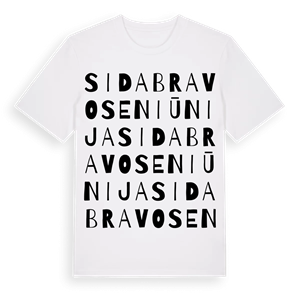Sidabravo seniūnija ordlek t-shirt – ekologisk bomull t-shirt från Pinshirt